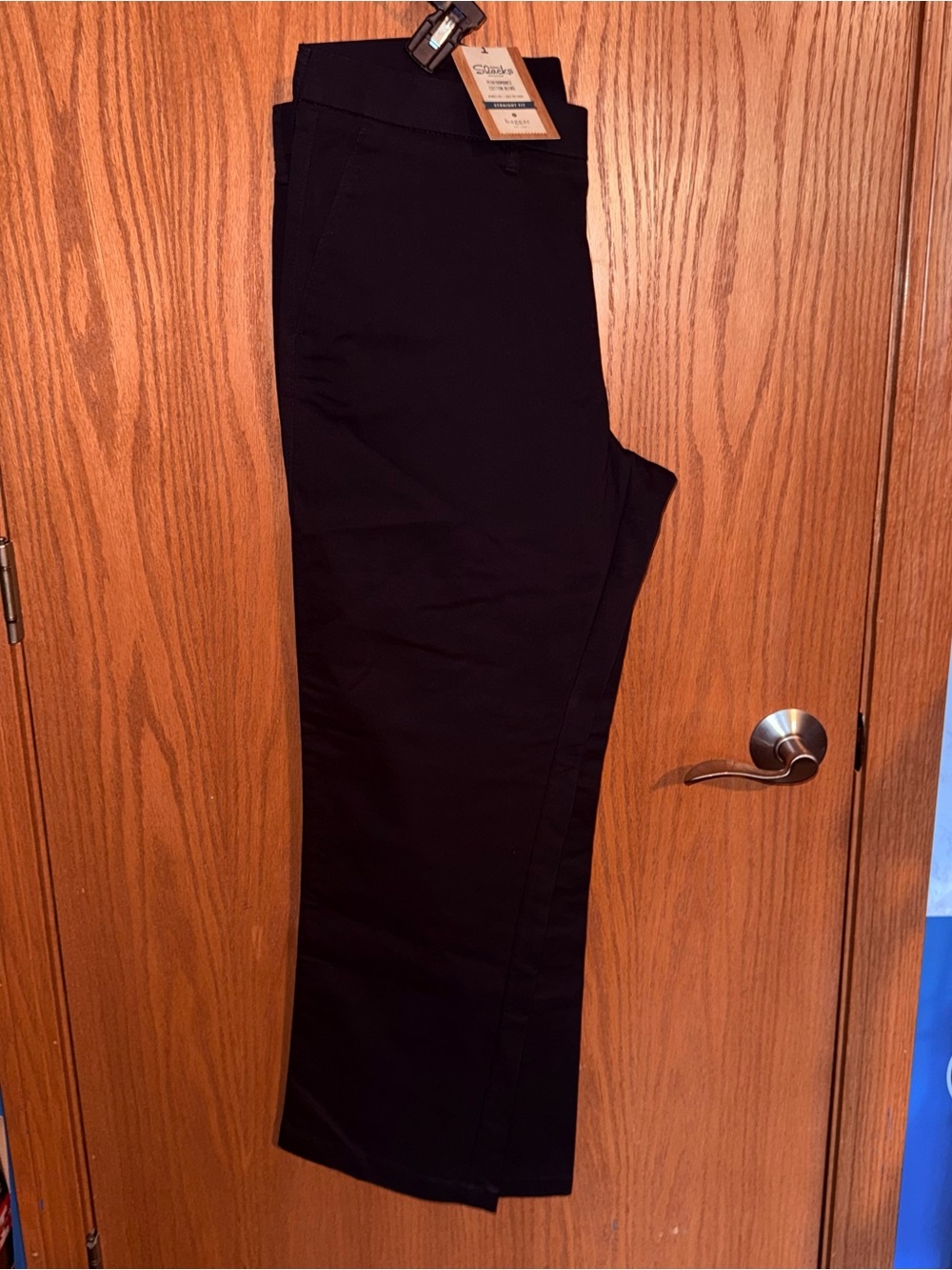 Haggar Men’s Original Slacks Performance Straight Fit Black Pants –36W x 29L
